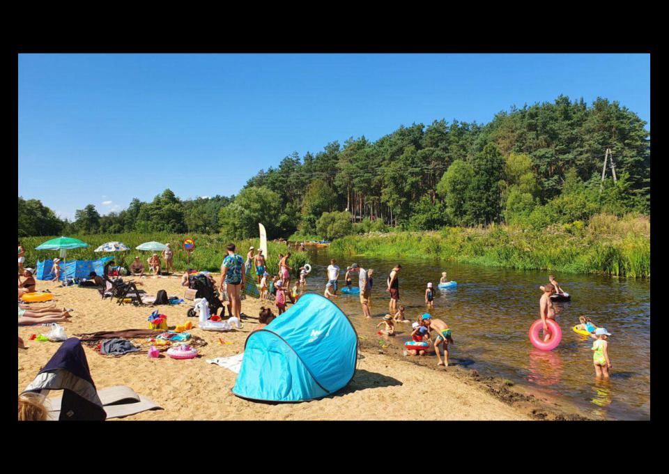 Kosewko nad Wkrą, plaża i relaks, wycieczka rowerowa