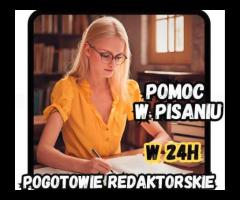 Pomoc przy pisaniu, redagowaniu. Pogotowie Redaktorskie - pomoc w 24 H - 1/1