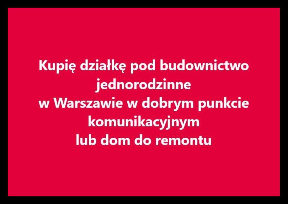 Kupię działkę