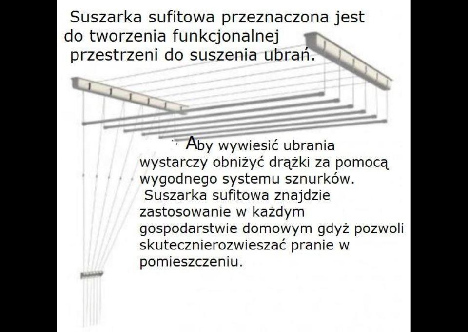 Monter suszarek sufitowych do suszenia ubrań.