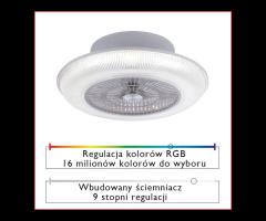 Wentylator sufitowy z oświetleniem-montaż - 8/16