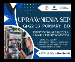 SEP G1/G2/G3 Pomiary E/D