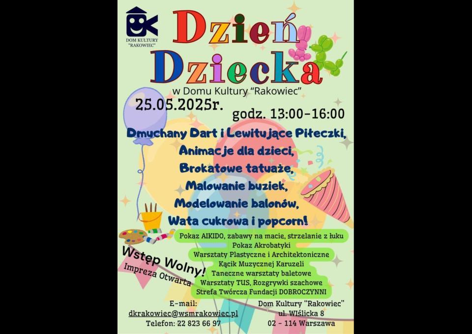 25.05 - Dzień Dziecka w Domu Kultury "Rakowiec"