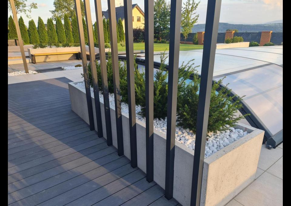 Donice z betonu , Betonowe donice Duże donice z betonu architektonicznego do ogrodu