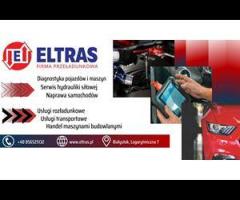 WYNAJEM MASZYN BUDOWLANYCH ROZŁADUNEK TRANSPORT DIAGNOSTYKA ELTRAS
