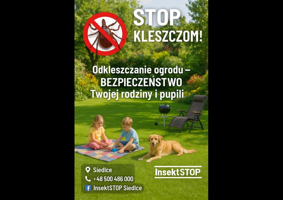 Odkleszczanie ogrodu – InsektSTOP Siedlce. Skutecznie i bezpiecznie
