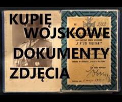 KUPIĘ WOJSKOWE DOKUMENTY, ZDJĘCIA, LEGITYMACJE, DYPLOMY KONTAKT 694972047 - 1/1