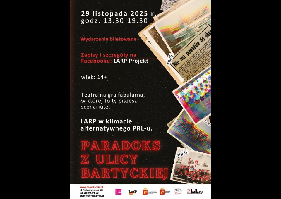 29.11 - LARP "Paradoks z ulicy Bartyckiej"