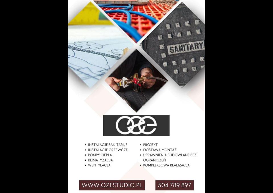 OGRZEWANIE INSTALACJE SANITARNE BIURO PROJEKTOWE OZE STUDIO PROJEKT BIAŁYSTOK