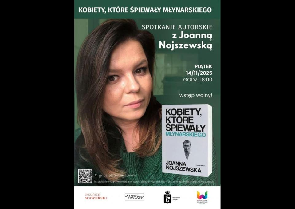 14.11 - Kobiety, które śpiewały Młynarskiego. Spotkanie autorskie z Joanna Nojszewską