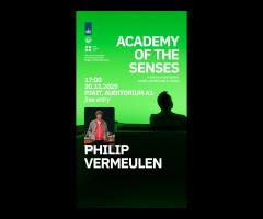 20.11 - Philip Vermeulen's open lecture ‘Academy of the senses’