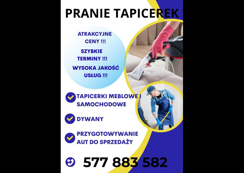 Pranie tapicerek meblowych i samochodowych