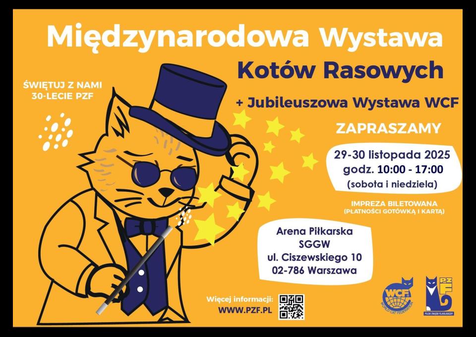 29-30.11 - Międzynarodowa Wystawa Kotów Rasowych