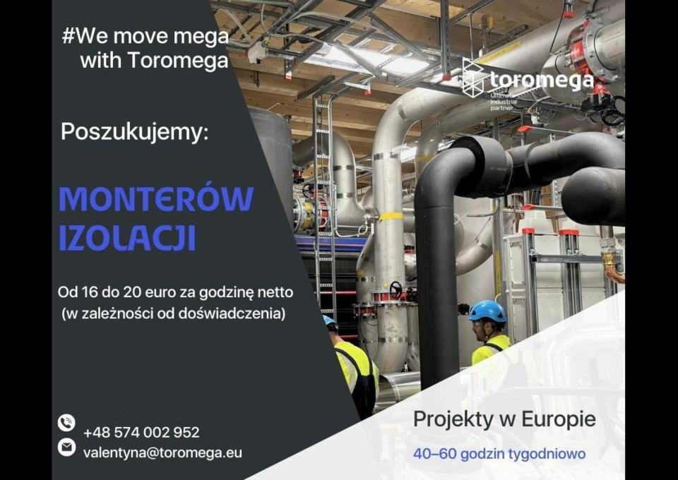 Monter izolacji – praca za granicą!