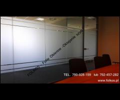 Oklejanie szyb Warszawa - Folkos folie Tarchomin, Białołęka- sprzedaż folii, usługa oklejania szyb