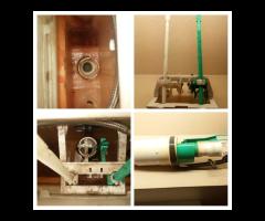 WC GEBERIT- specjalistyczne naprawy spłuczek zabudowanych z misą podwieszaną. - 12/16