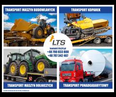 Transport ponadnormatywny - ponadgabarytowy, niskopodwoziowy, kombajnu