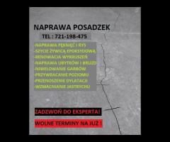 NAPRAWA PĘKNIĘĆ POSADZEK / RENOWACJA WYLEWEK KRUSZĄCYCH SIĘ / SZLIFOWANIE / SZYCIE RYS ŻYWICĄ