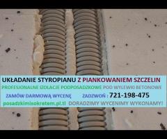 Układanie styropianu pod ogrzewanie podłogowe i wylewki betonowe