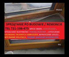SPRZĄTANIE PO BUDOWIE REMONCIE / MYCIE OKIEN CZYSZCZENIE ZABRUDZEŃ Z CEMENTU