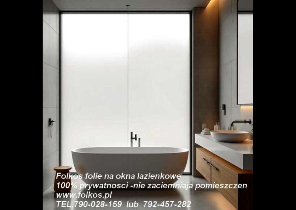 Folie na okna łazienkowe Warszawa - OKlejamy okno w łazience -Folkos