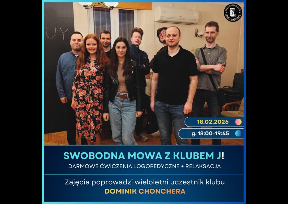 18.02 - Spotkanie grupy wsparcia dla osób jąkających się