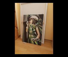 Sprzedam obraz - Tamara Łempicka - Kobieta w kapeluszu - 3/4