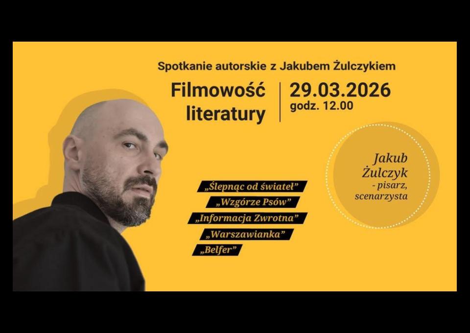 29.03 - Jakub Żulczyk - spotkanie autorskie