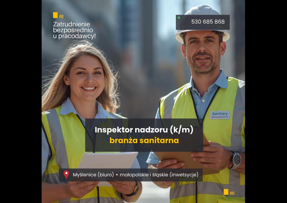 Inspektor Nadzoru – branża sanitarna (m/k)