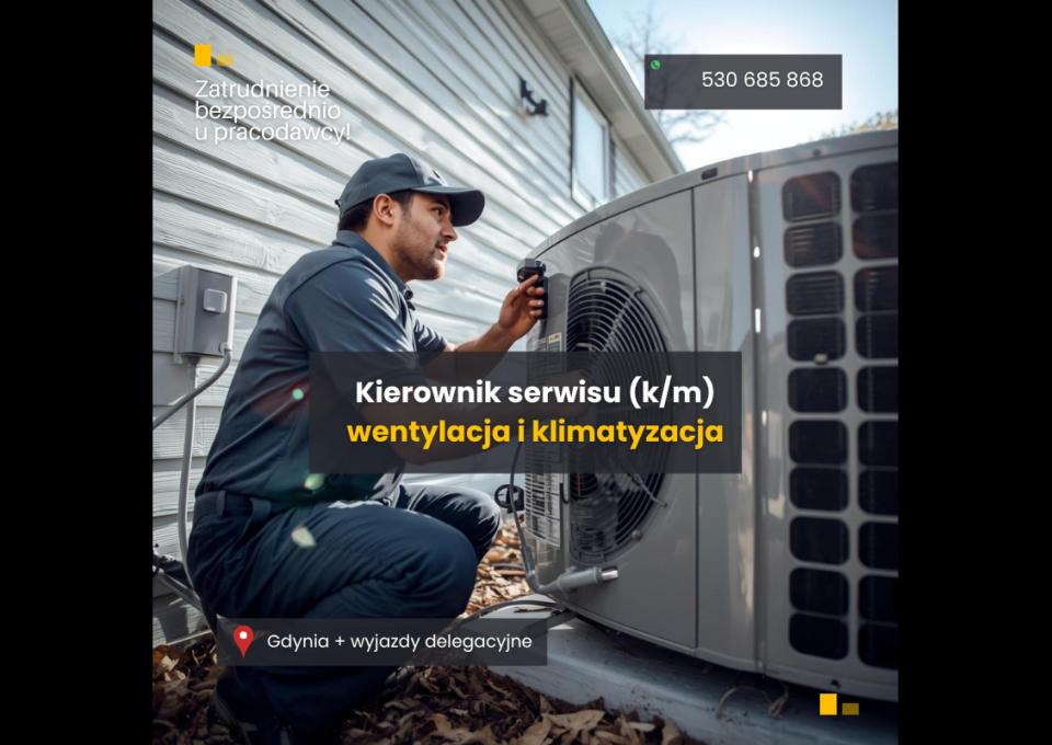 Kierownik serwisu (m/k) – wentylacja i klimatyzacja / HVAC