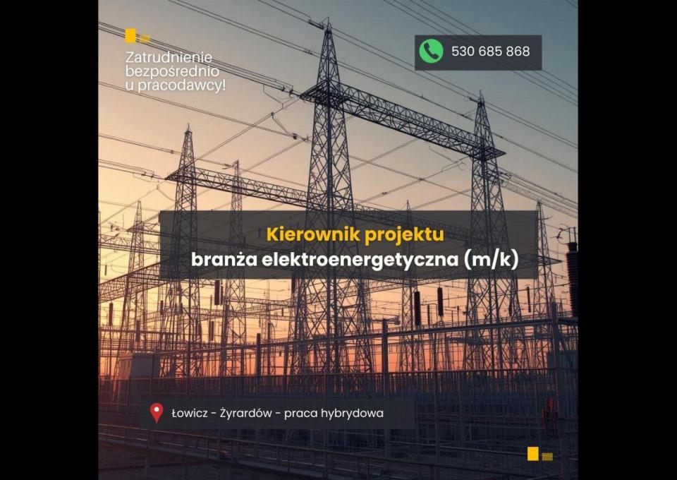 Kierownik Projektu (m/k) – branża elektroenergetyczna