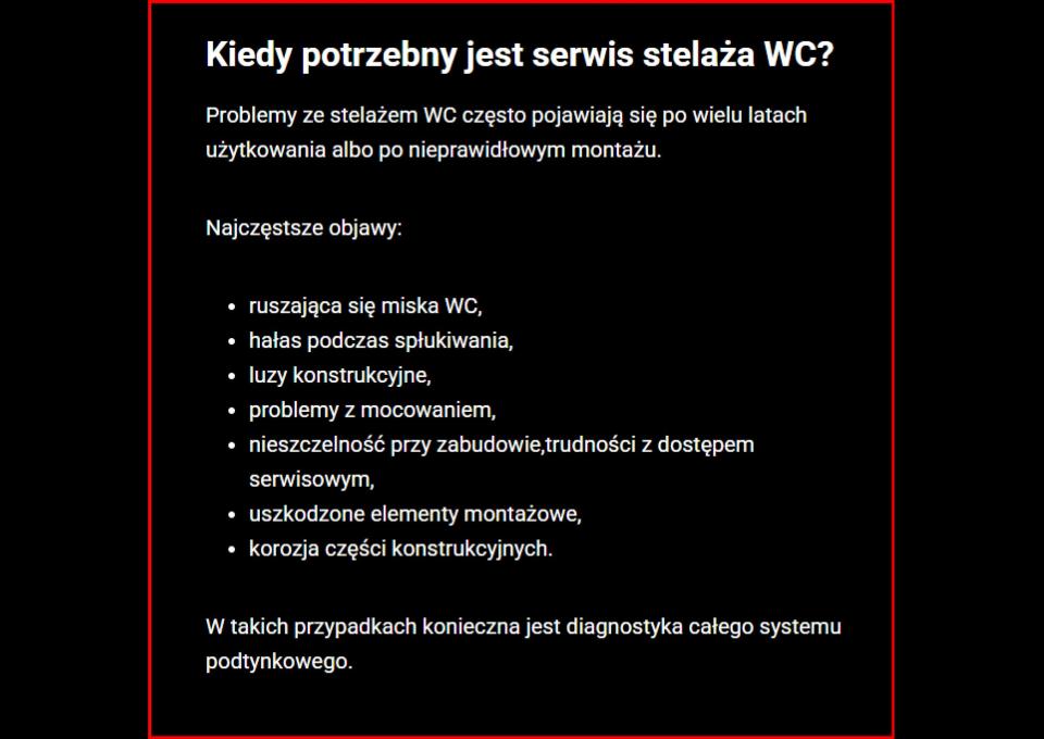 Hydraulik od stelaży wc geberit.